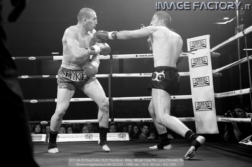 2011-04-30 Ring Rules 3520 Thai Boxe - 69kg - Micael Colaj ITA - Luca DInsanto ITA